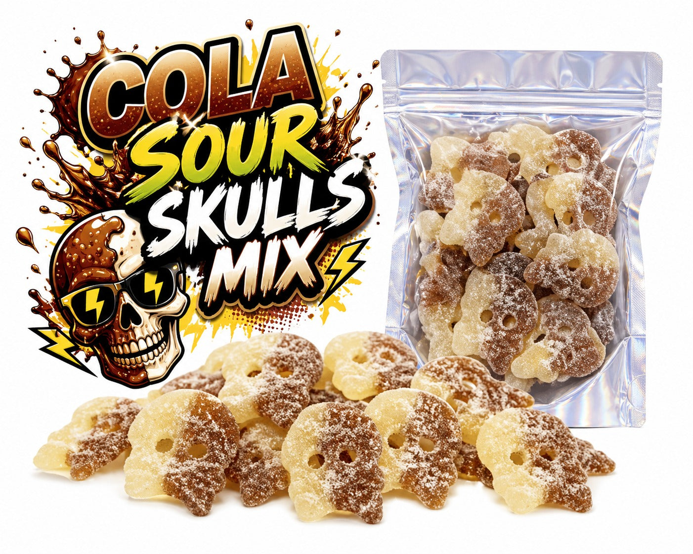 Bubs Cola Sura Skallar 250 gram