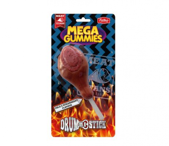 Mega Gummies klubba på pinne 120 gram