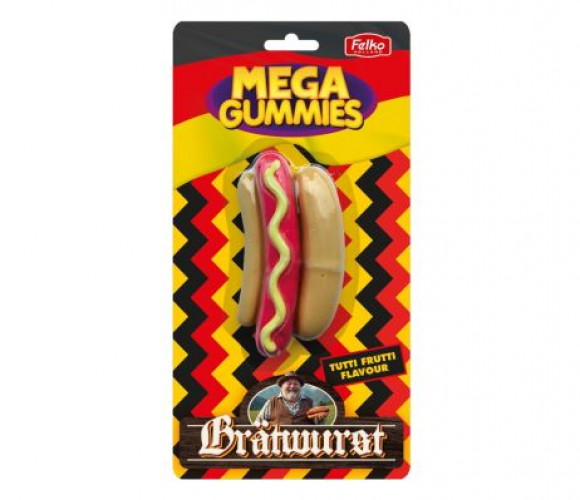 Mega Gummies tysk bratwurst 120 gram