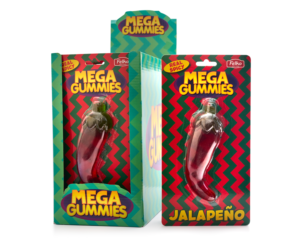 Mega Gummies jalapeñopeppar 120 gram