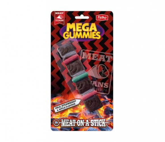 Mega Gummies kött på pinne 120 gram