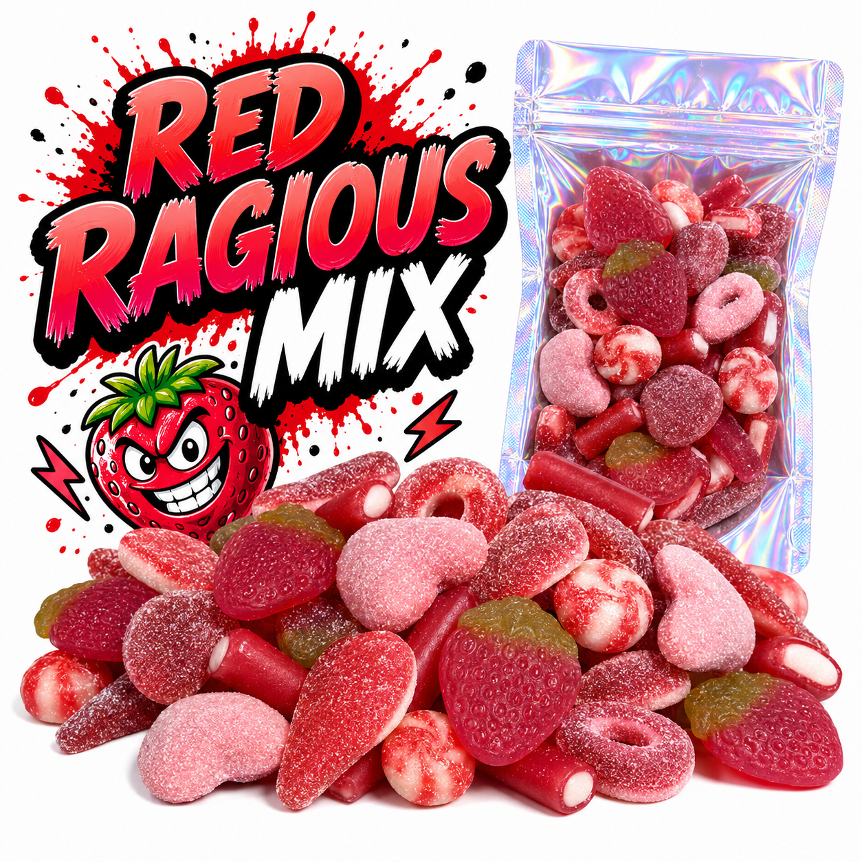 Söt Röd Ragious Mix