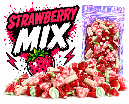 Söt jordgubbsmix