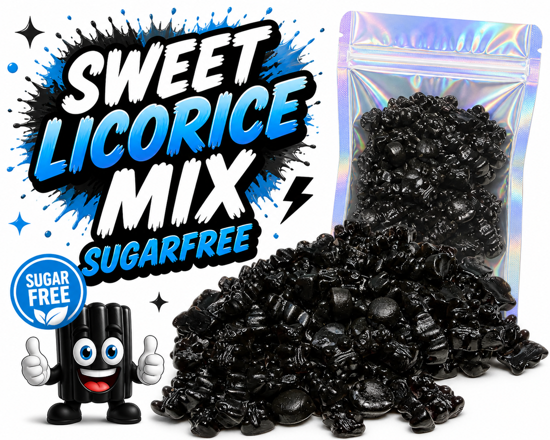 Söt sockerfri lakritsmix