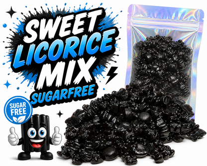 Söt sockerfri lakritsmix