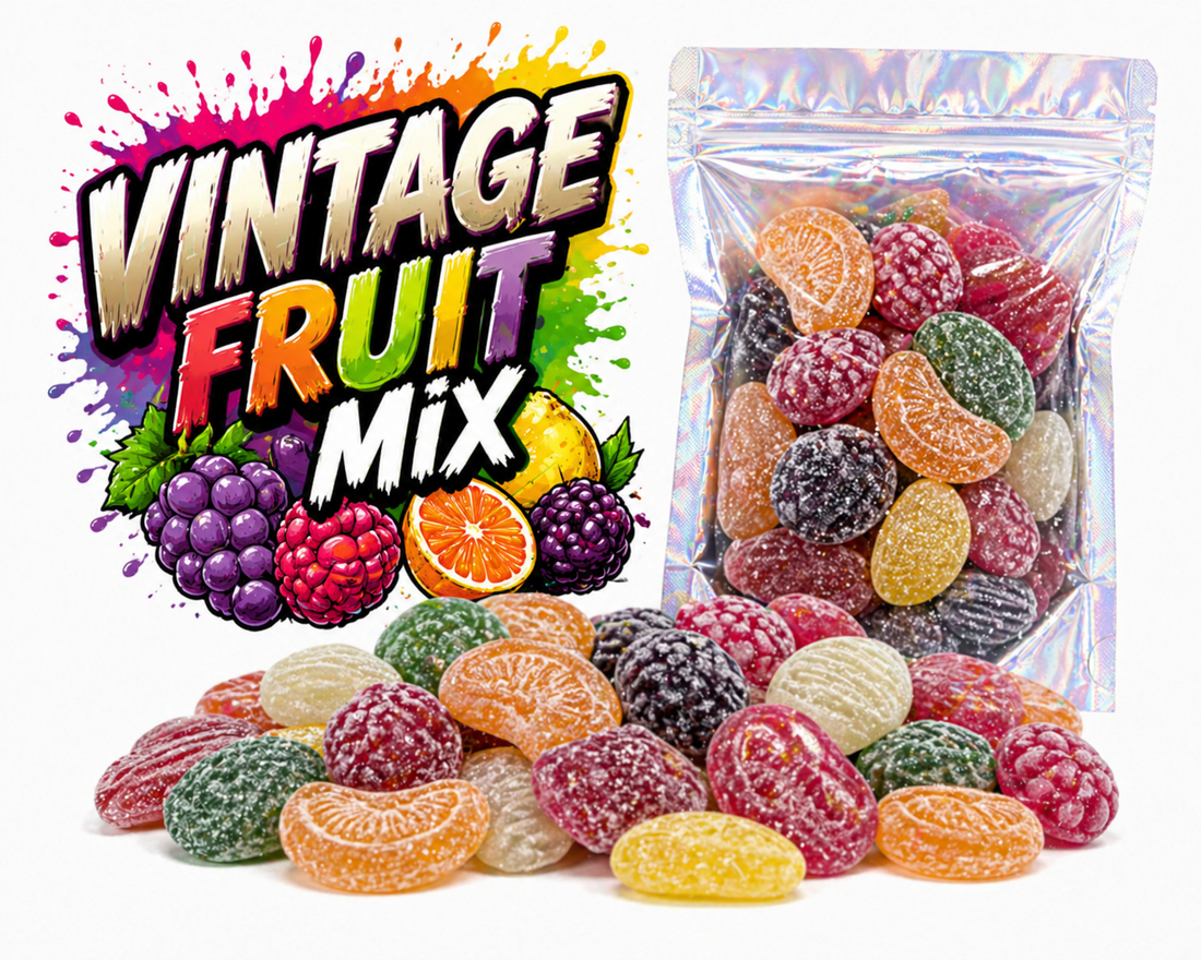Söt vintage fruktmix